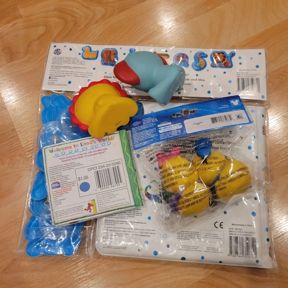 Eric Carle Fisher Price Baby Bath Time Books and Toys Bundle